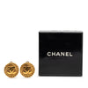 Secondhand Chanel CC Gold Plated Round Clip On Earrings