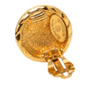 Secondhand Chanel CC Gold Plated Round Clip On Earrings