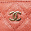 Secondhand Chanel CC Quilted Caviar Double Zip Clutch With Chain