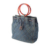 Secondhand Chanel CC Quilted Denim Resin Ring Handle Bucket Bag