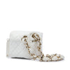 Secondhand Chanel CC Quilted Lambskin Cube Zip Clutch with Chain