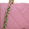 Secondhand Chanel CC Quilted Lambskin Top Handle Phone Holder with Chain