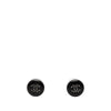 Secondhand Chanel CC Resin and Strass Button Push Back Earrings