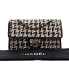Secondhand Chanel CC Woven Lambskin and Viscose Houndstooth Single Flap