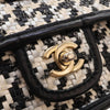 Secondhand Chanel CC Woven Lambskin and Viscose Houndstooth Single Flap