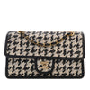 Secondhand Chanel CC Woven Lambskin and Viscose Houndstooth Single Flap