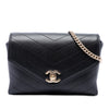 Secondhand Chanel Chevron Calfskin Stitched Coco Belt Bag