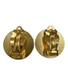 Secondhand Chanel Gold Plated Camellia Round Clip On Earrings