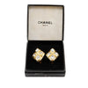Secondhand Chanel Gold Plated Strass Diamond Shape Clip On Earrings
