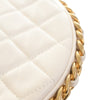 Secondhand Chanel Mini Lambskin Round Camellia Clutch