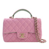 Secondhand Chanel Mini Rectangular Bicolor Quilted Lambskin Top Handle Flap