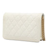 Secondhand Chanel Quilted Caviar Boy Wallet on Chain