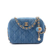 Secondhand Chanel Quilted Denim Pearl Crush Camera Bag