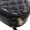 Secondhand Chanel Quilted Glazed Lambskin Handle With Care Round Vanity Case with Chain