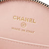 Secondhand Chanel Quilted Glazed Lambskin Handle With Care Round Vanity Case with Chain