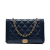 Secondhand Chanel Quilted Lambskin Boy Wallet On Chain