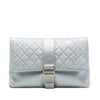 Secondhand Chanel Quilted Lambskin Grip Clutch
