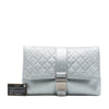 Secondhand Chanel Quilted Lambskin Grip Clutch