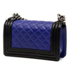 Secondhand Chanel Small Bicolor Lambskin Boy Flap
