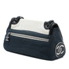 Secondhand Chanel Tricolor Canvas and Leather No 5 Giant Mademoiselle Lock Flap Bag