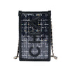 Secondhand Chanel Tweed and PVC Phone Pouch with Chain