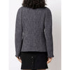 Secondhand Chanel Blue Herringbone Wool Jacket - 2000s