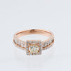 Secondhand Collection Privée 18k Pink GOLD RING with diamonds, Size 52 EU