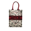 Secondhand Dior DiorAmour Embroidered Canvas Graffiti Vertical Book Tote
