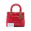 Secondhand Dior Medium Crinkled Patent Cannage Supple Lady Dior