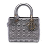 Secondhand Dior Medium Metallic Lambskin Cannage Lady Dior