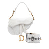 Secondhand Dior Mini Oblique Embroidered Canvas Saddle Bag