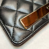 Secondhand Chanel Black Leather Quilted Wallet - 2010s