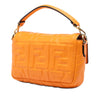 Secondhand Fendi Mini Zucca Embossed Leather Baguette Satchel