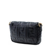 Secondhand Fendi Mini Zucca Embossed Leather Baguette Satchel