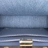Secondhand Fendi Petite Embroidered Denim Peekaboo ISeeU Satchel