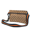 Secondhand Gucci GG Canvas Web Double Pocket Belt Bag