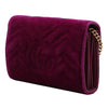 Secondhand Gucci GG Marmont Matelasse Velvet Wallet On Chain