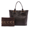 Secondhand Gucci Grained Calfskin Bamboo Shopper Tote