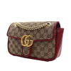 Secondhand Gucci Small GG Marmont Matelasse Diagonal GG Canvas and Leather Shoulder Bag