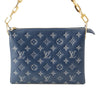 Secondhand Louis Vuitton Monogram Embossed Denim Lambskin Coussin PM