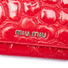 Secondhand Miu Miu Croc Embossed Patent Wallet On Chain