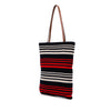 Secondhand Miu Miu Tricolor Cotton Crochet Logo Striped Vertical Tote
