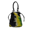 Secondhand Prada Mesh Leather and Tie Dye Printed Tessuto Bucket Bag