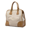 Secondhand Prada Saffiano Trimmed Canvas Canapa Satchel