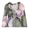 Secondhand Roberto Cavalli Floral Printed Ruffle Neck Dress - '90s
