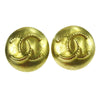 Secondhand Chanel CC Button Clip-On Earrings