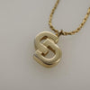 Secondhand Christian Dior CD Pendant Necklace Gold-plated
