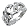 Secondhand Tiffany & Co. Triple Loving Heart Ring Silver 925