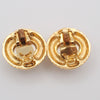 Secondhand Chanel Vintage Round Clip-On Earrings Metal with Faux