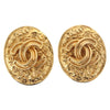 Secondhand Chanel Vintage CC Oval Clip-On Earrings